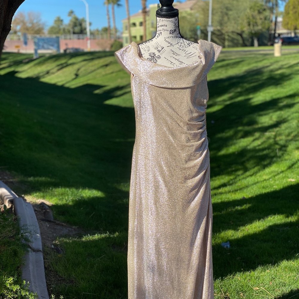 Calvin Klein Metallic Gold Dress Size 12